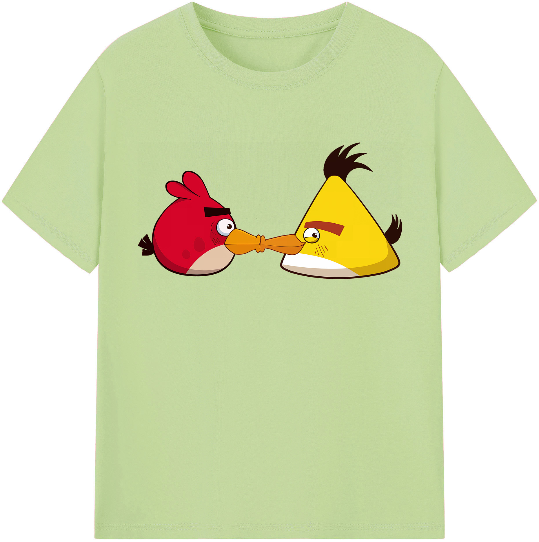 （画像用） Angry Birds アングリーバード 綿100％半袖Tシャツ（フロントプリント）